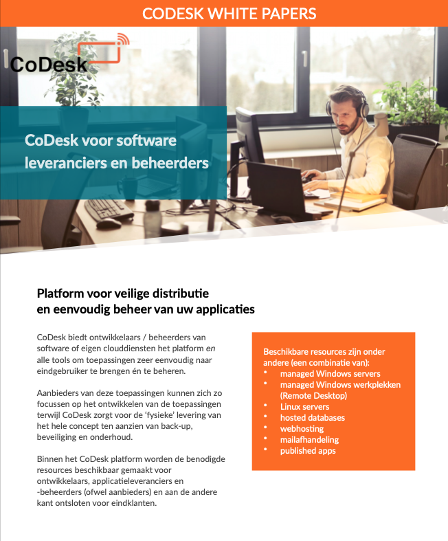 Hoe CoDesk het beheer van het platform voor developpers uit handen neemt