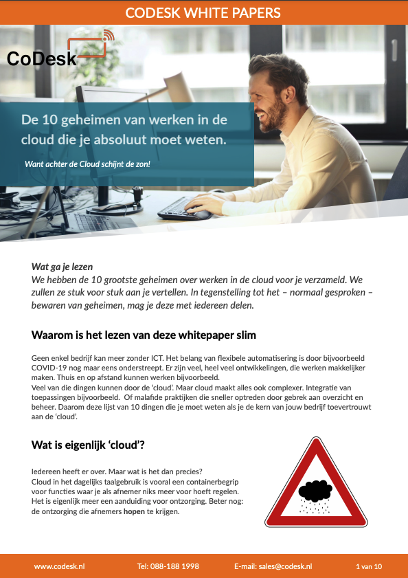 Werken in de cloud. Lees de 10 geheimen.