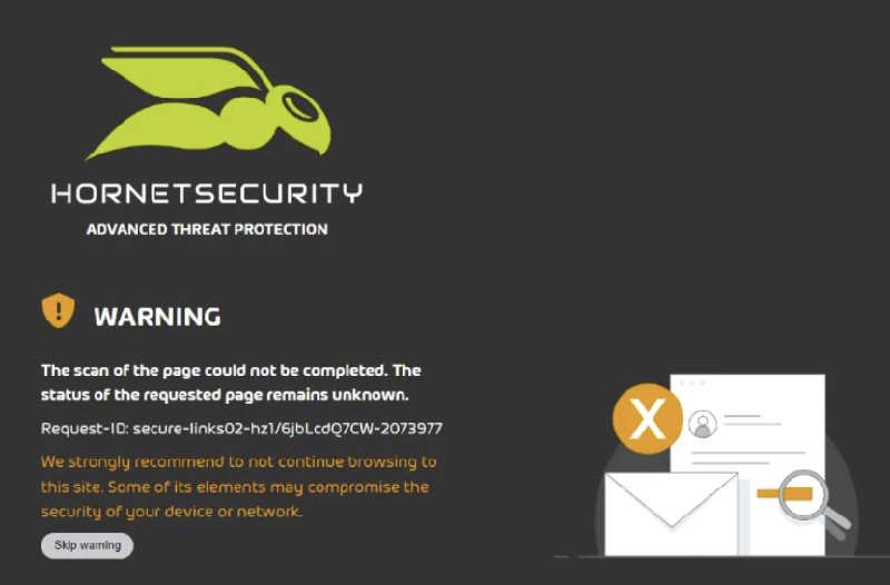 Hornet ATP scanning - warning